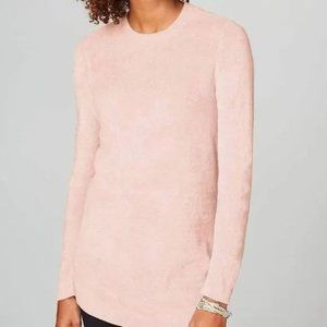 J. Jill Chenille Crewneck Tunic Sweater in Rosewater Pink Size Medium